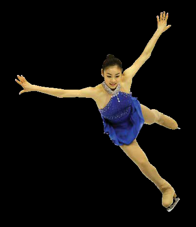 사진 : 파란색 드레스를 입은 피겨스케이팅 김연아 선수