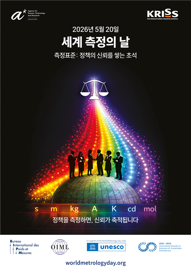 그림입니다.  원본 그림의 이름: [사진1] 2026년 세계 측정의 날 포스터.jpg  원본 그림의 크기: 가로 2480pixel, 세로 3508pixel
